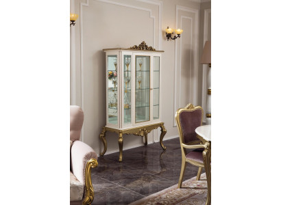 Vitrine Étagère de luxe Buffet en bois Armoires Salon Vitrine neuve