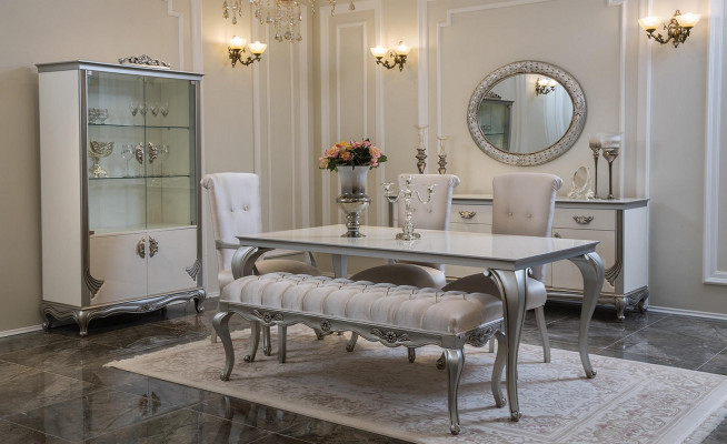 Vitrine Armoires de luxe en bois Meubles italiens Buffet de salle de séjour en verre