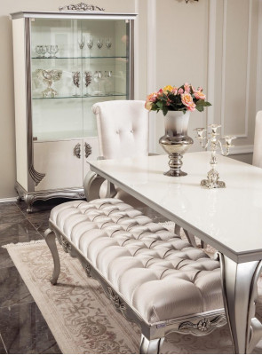 Vitrine Armoires de luxe en bois Meubles italiens Buffet de salle de séjour en verre