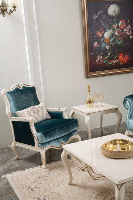 Fauteuil Canapés Siège Tissu Salon Textile Mobilier de luxe Siège une place nouveau