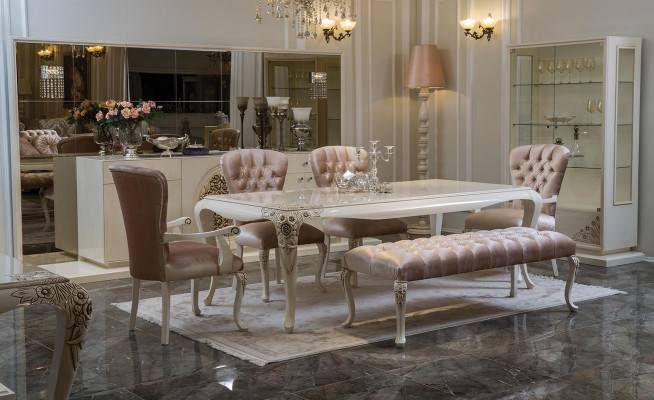 Table à manger de luxe Design Table Salle à manger Tables en bois Tables en bois Mobilier italien 228cm