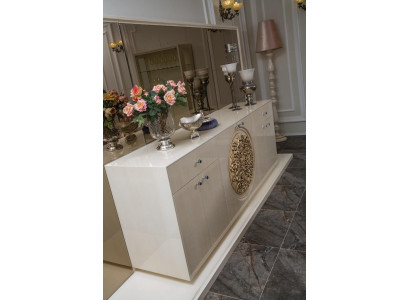 Buffet de luxe, commode XXL, commode à tiroirs, bahut, armoire blanche