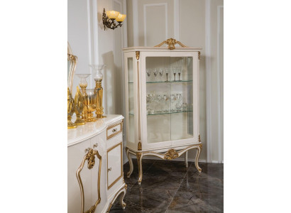 Vitrines Armoire en verre Étagère en bois Vitrine de présentation Design Art déco Salon neuf