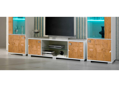 Meuble TV design Buffet télévision Brillant bas de tiroirs Nouvelle planche de mur de luxe Armoire