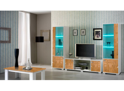 Ensemble mural 3 pièces. Meuble TV + 2x Vitrine Design Meubles italiens Mobilier de luxe pour salon