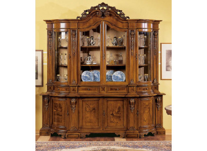 Vitrines en bois massif Armoire en verre en bois massif Vitrine meuble de salon Buffet