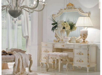 Coiffeuse, coiffeuse, console, coiffeuse, chambre, beige de luxe