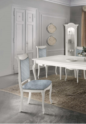 Conception Chaises à dossier inclinable Chaises rembourrées Rembourrage Chaise de salle à manger Salon Bois