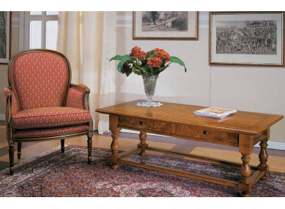 Fauteuil avec table d'appoint Mobilier de style ancien Table et fauteuil en bois massif Ensemble de 2 pièces neuf