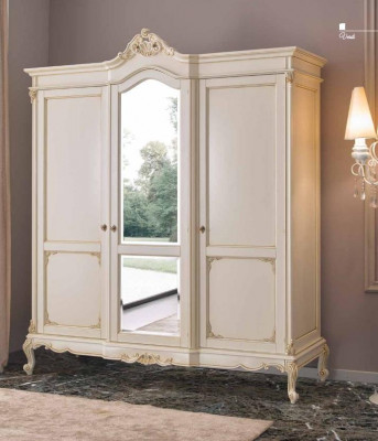 Armoire Armoire Chambre Porte-manteau Bois massif Baroque Italien Mobilier neuf