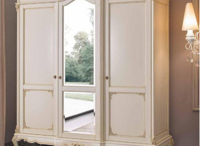 Armoire Armoire Chambre Porte-manteau Bois massif Baroque Italien Mobilier neuf