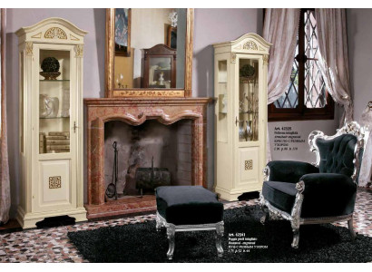 Vitrine élégante de style ancien pour magasin avec vitrine en verre pour salon en bois massif neuf