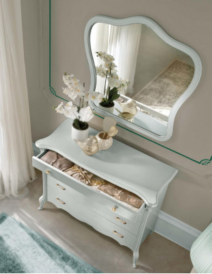 Commode avec 4 tiroirs buffet blanc buffet armoire buffet Kopmmoden