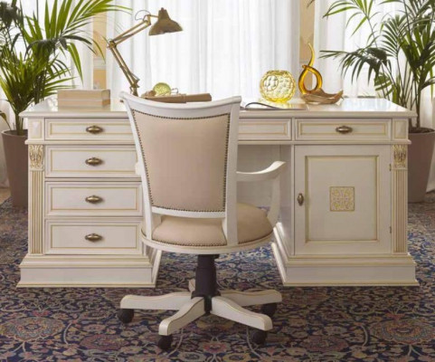 Bureau de bureau de bureau de luxe de style antique rococo baroque neuf