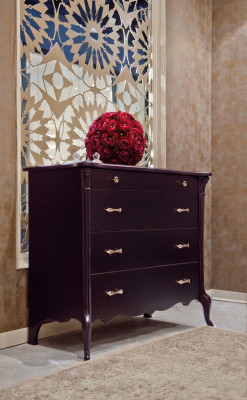Commode avec 4 tiroirs Bahut Buffet Bois Armoire Buffet Commodes Violet