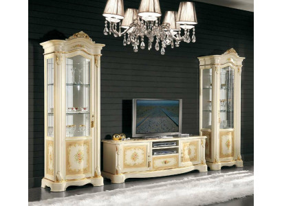 Salon 2x Vitrine Unité murale Armoires Ensemble de présentoir TV Design 3 pièces Armoire nouvelle
