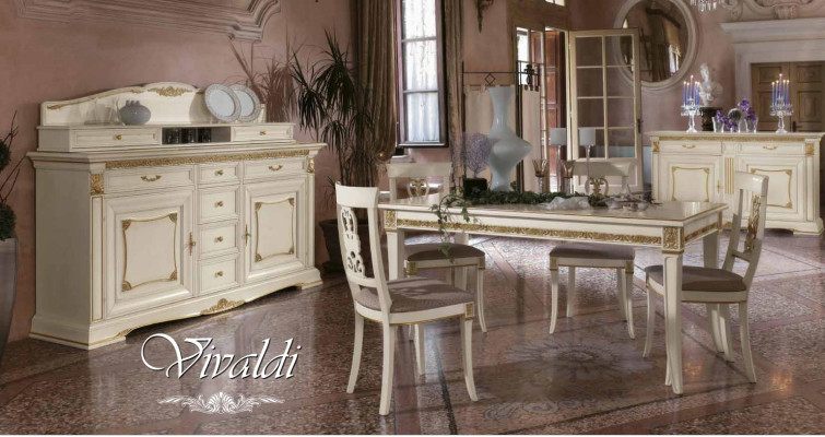 Buffet mural en bois massif Noble Armoire de style Buffet Armoires de salle à manger Baroque neuf