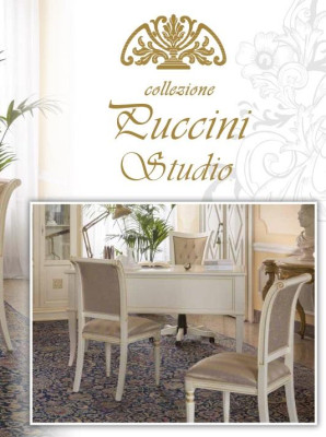 Bureau + Fauteuil de Bureau Table Chaise en Bois Ensemble 2 pièces Italie