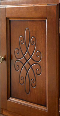 Salle de séjour classique Vitrine Buffet Meuble TV Étagère Murs Armoire 3 pièces. Bois massif