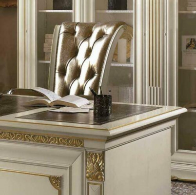 Bibliothèque de bureau Armoire de classement Mobilier de luxe italien Armoire ancienne en bois massif