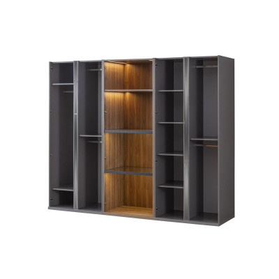 Chambre à coucher Ensemble de lit Armoires à vêtements Armoire Lits 2x Tables de chevet 4 pièces.