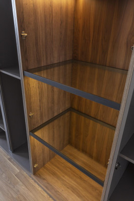 Chambre à coucher Ensemble de lit Armoires à vêtements Armoire Lits 2x Tables de chevet 4 pièces.