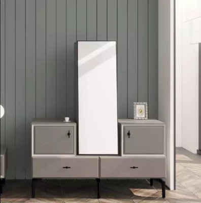 Commode avec miroir pour chambre gris design moderne élégant