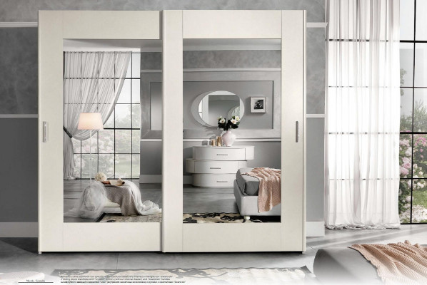 Ensemble de luxe 7 pièces. Chambre Lit Table de chevet Commode Miroir Garde-robe nouveau