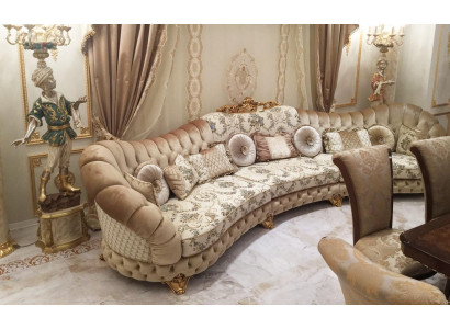 Paysage vivant Canapé d'angle Canapé rond Siège Rembourrage Canapé Meubles de luxe Sofas Italie