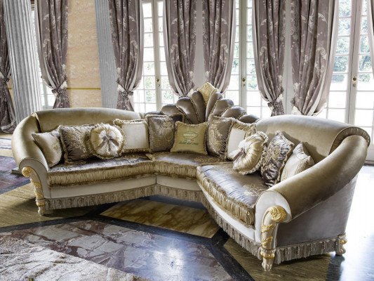 Canapé d'angle L-forme Canapé Revêtement Textile Canapés Design Luxe Salon Sofa Sièges