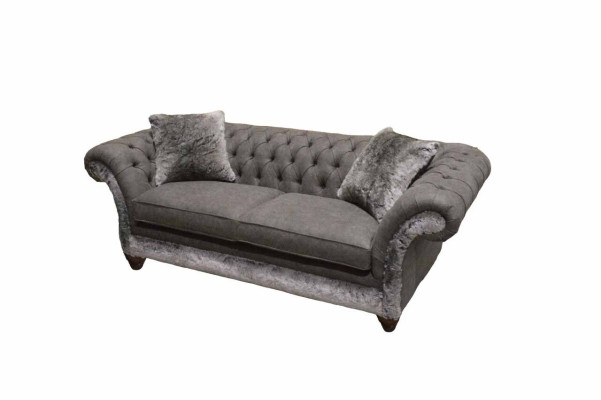 Canapé Chesterfield 3 places Tissu classique Canapé 3 places Textile