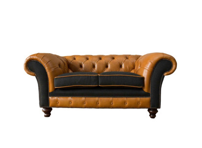 Chesterfield Canapé en cuir Canapé Tissu 2 places Canapés en tissu Canapés