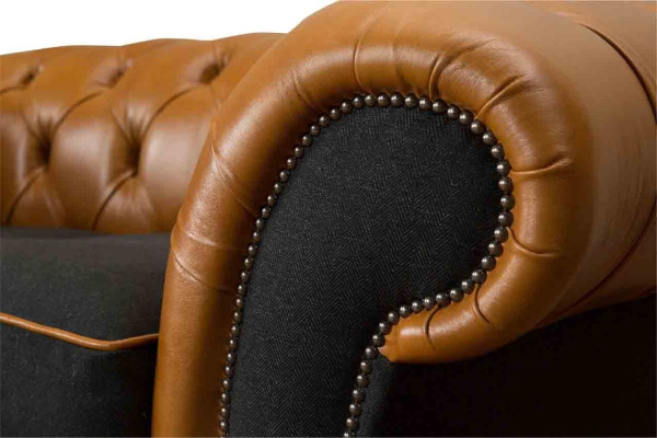 Chesterfield Canapé en cuir Canapé Tissu 2 places Canapés en tissu Canapés