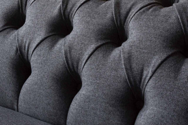 Canapé 3 places Chesterfield Tissu de luxe pour canapés et sofas