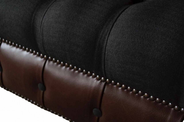 Canapé 2 places Canapé Rembourrage Tissu Sofa Chesterfield Gris neuf