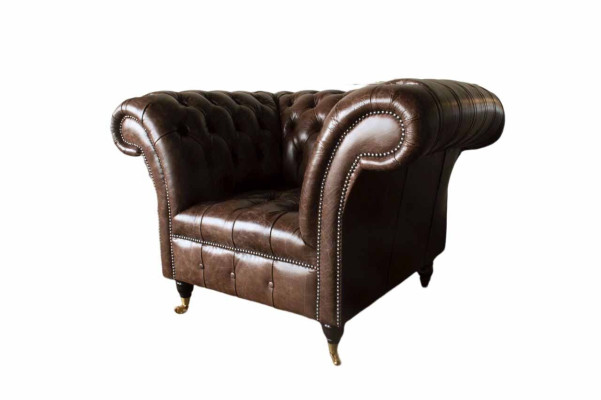 Fauteuil Chesterfield Design Classique Salon Rembourrage Style Meuble 1 Place