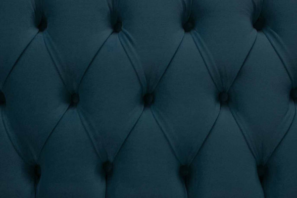 Chesterfield Design Canapé Trois Places en Tissu Bleu Luxueux