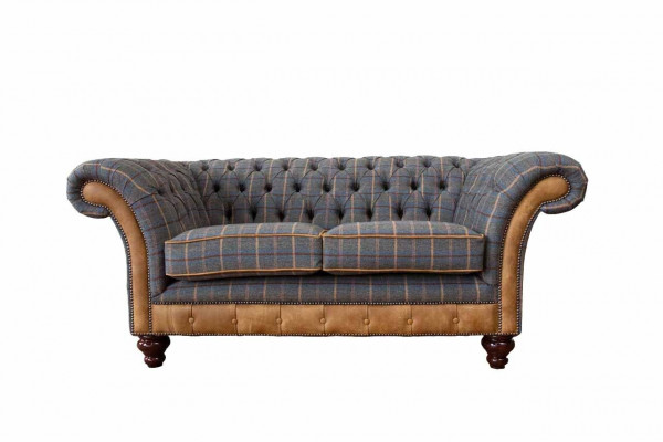 Canapé Chesterfield 2 places Canapé design Trois places Meubles de luxe Style Textile Canapés
