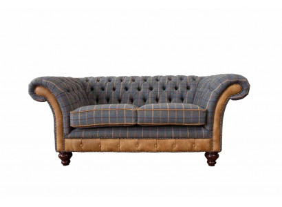 Canapé Chesterfield 2 places Canapé design Trois places Meubles de luxe Style Textile Canapés