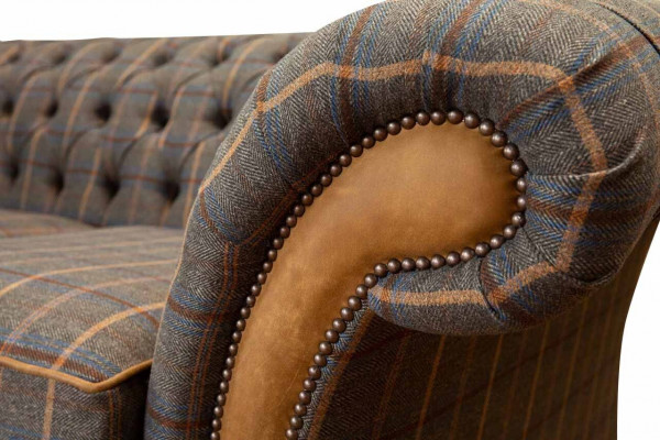 Canapé Chesterfield 2 places Canapé design Trois places Meubles de luxe Style Textile Canapés