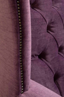 Fauteuil à oreilles en textile design, canapés 1 place avec rembourrage Chesterfield.