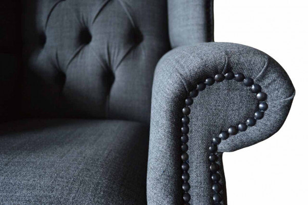 Fauteuil Chesterfield individuel Fauteuil Mobilier de luxe Chaise à ailes new