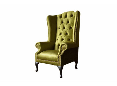 Fauteuil à oreilles Chesterfield Canapé Canapé Rembourrage 1 place Fauteuil Textile nouveau
