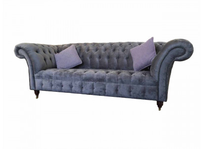 Canapé 3 places Chesterfield en tissu textile Canapé Rembourrage de canapé neuf