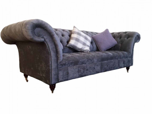 Canapé 3 places Chesterfield en tissu textile Canapé Rembourrage de canapé neuf
