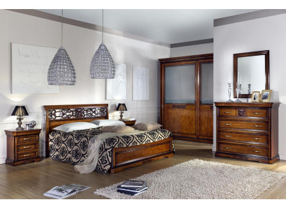 Chambre Lit Marron Meubles de Luxe Vaccari cav giovanni Lits Bois Massif Neuf