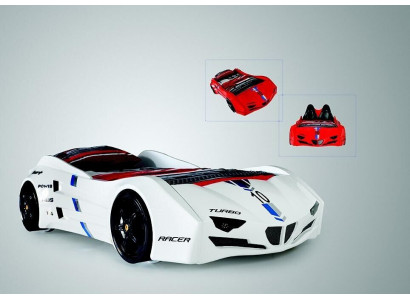 Lit de voiture de course avec matelas Lit de voiture Chambre d'enfants Lits Meubles nouveaux