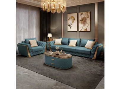 Canapé 3 places Paysage vivant Canapés Canapé Suite Tissu Moderne Cuir