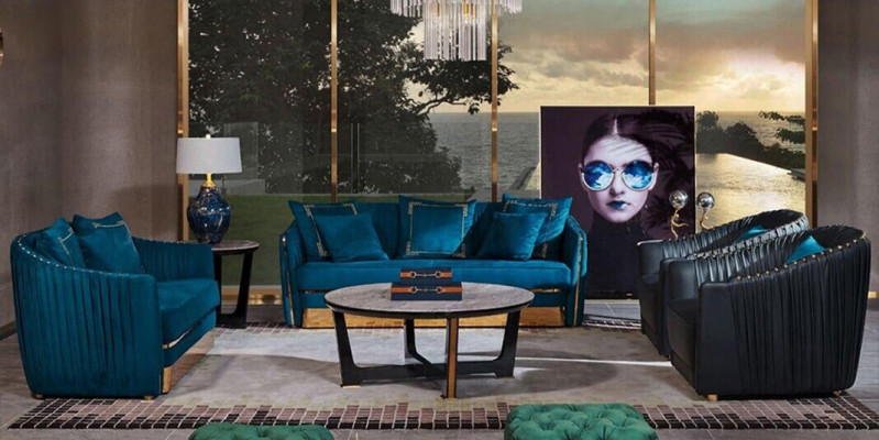 Ensemble de canapé 5 pièces. Ensemble canapé Fauteuil Table basse Canapé Canapés modernes Canapé en cuir