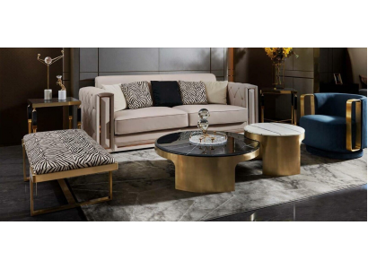 Tabouret Zèbre Salon en acier inoxydable nouveau Mobilier de design moderne de luxe